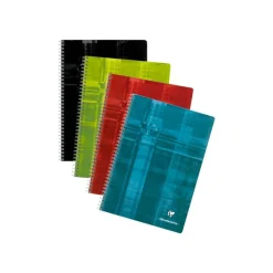 Clairefontaine - Cahier à spirale A4 (21x29,7 cm) - 180 pages - petits carreaux (5x5 mm) - disponible dans différentes couleurs