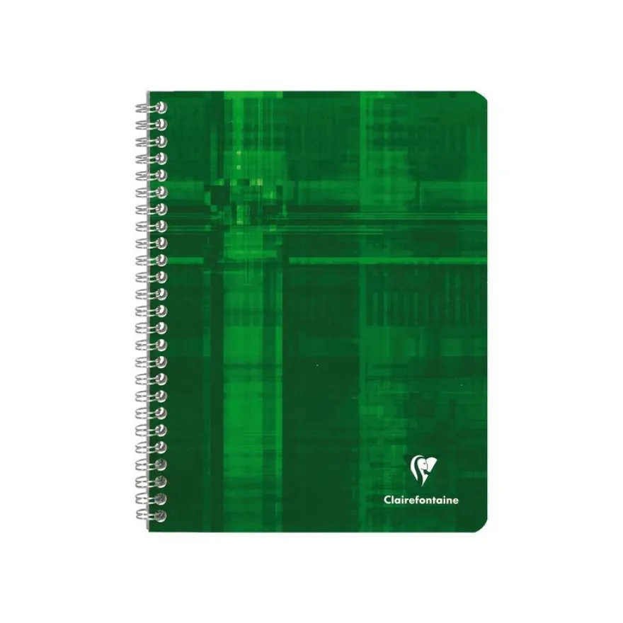 Clairefontaine - Cahier à spirale 17 x 22 cm - 100 pages - grands carreaux (Seyes) - disponible dans différentes couleurs