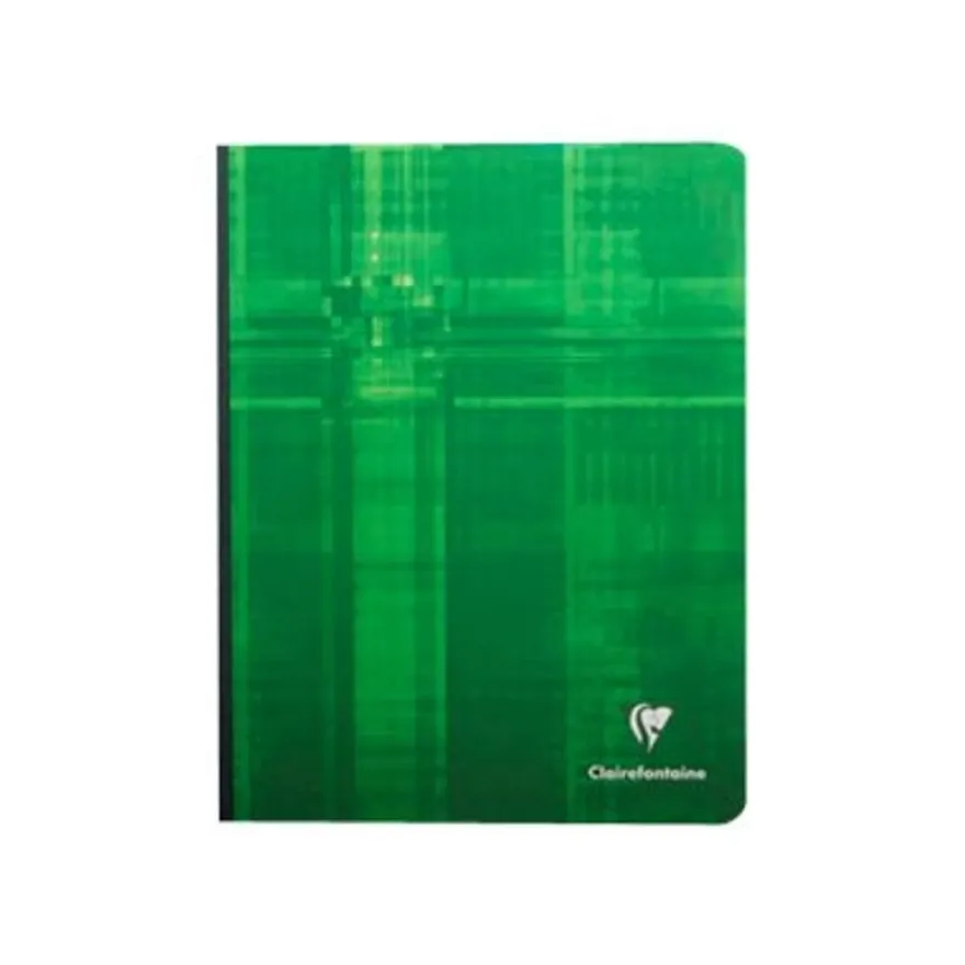 Clairefontaine - Cahier broché 17 x 22 cm - 192 pages - grands carreaux (Seyes) - disponible dans différentes couleurs