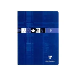 Clairefontaine - Cahier de travaux pratiques (TP) - 17 x 22 cm - 80 pages - grands carreaux (Seyes)/uni - disponible dans différentes couleurs