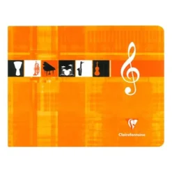 Clairefontaine - Cahier de musique 17 x 22 cm - format à l'italienne - 48 pages