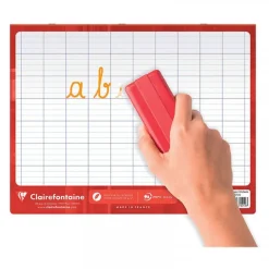 Clairefontaine - Cahier magique ardoise 17 x 22 cm - 48 pages - grands carreaux (Seyes) - couverture effaçable double-face
