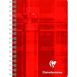Clairefontaine - Carnet à spirale 9 x 14 cm - 100 pages - petits carreaux (5x5 mm) - disponible dans différentes couleurs