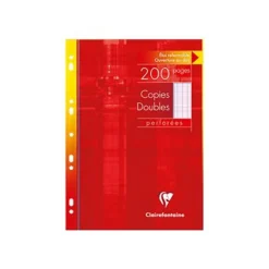 Clairefontaine - copies doubles - 200 pages - A4 - grands carreaux (Seyes) - perforées