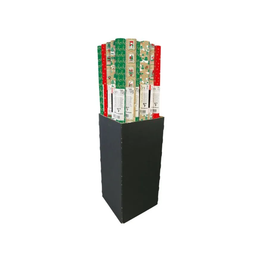 Clairefontaine - Emballage cadeau - 70 cm x 2 m - 70 g/m² - Noël - papier kraft