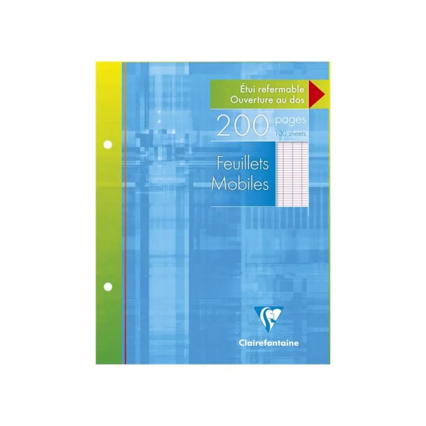 Clairefontaine - feuilles simples 17x22 cm - 200 pages - grands carreaux (Seyes) - perforées