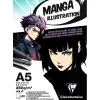 Clairefontaine - Illustration Manga - bloc encollé - A5 - 20 feuilles - 250g
