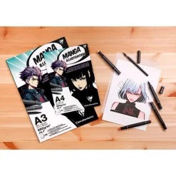 Clairefontaine - Illustration Manga - bloc encollé - A4 - 20 feuilles - 250g