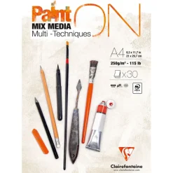Clairefontaine - PaintON - bloc encollé - A4 - 30 feuilles - 250g
