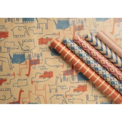 Clairefontaine - Papier cadeau kraft - 70 cm x 2 m - 60 g/m² - différents motifs disponibles