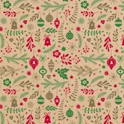 Clairefontaine - Papier cadeau kraft - 70 cm x 50 m - décorations de Noël
