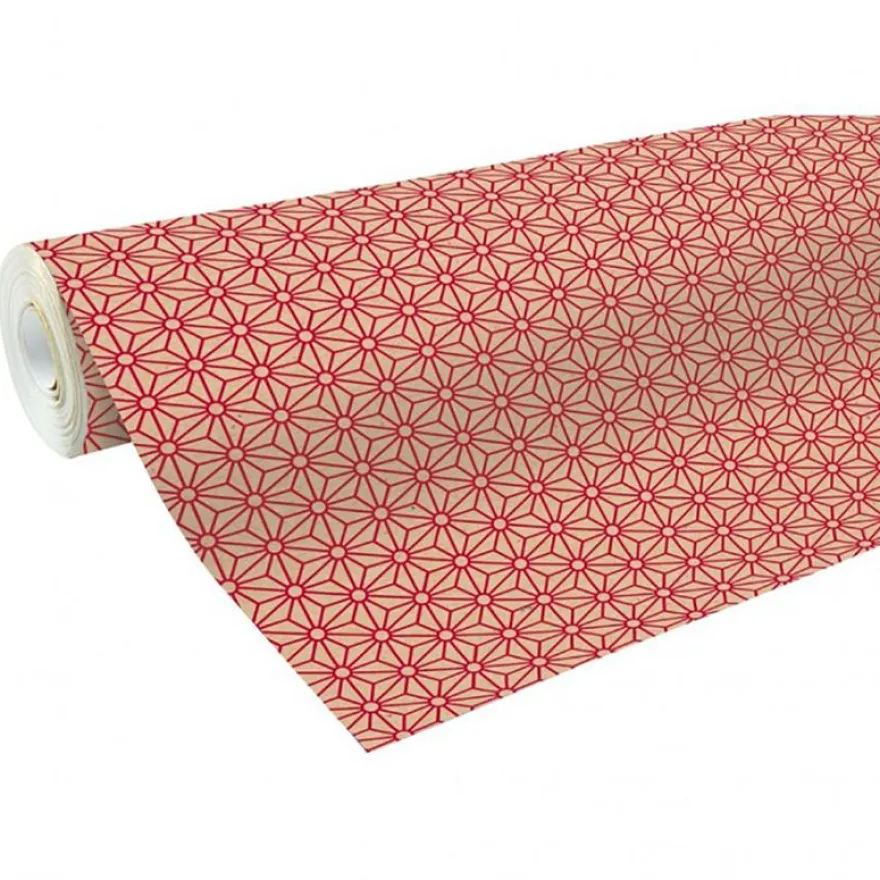 Clairefontaine - Papier cadeau kraft - 70 cm x 50 m - 70 g/m² - motif losanges rouges