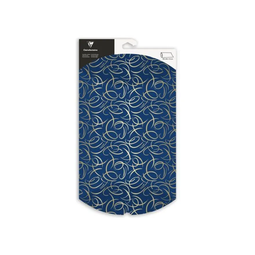 Clairefontaine - Pochette cadeau - 30 x 10 x 40 cm - arabesques bleu