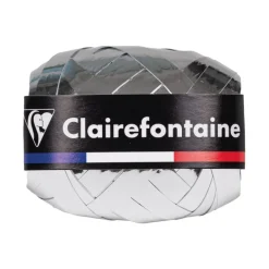 Clairefontaine - Ruban d'emballage cadeau - 0.7 cm x 10 m - métallique - or, argent