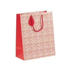 Clairefontaine - Sac cadeau - romance rouge - 26,5 cm x 14 cm x 33 cm