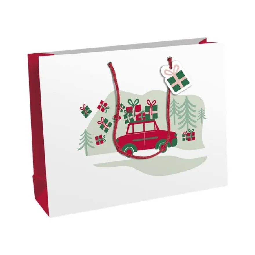 Clairefontaine - Sac cadeau - ho ho ho rouge - 37,3 cm x 11,8 cm x 27,5 cm