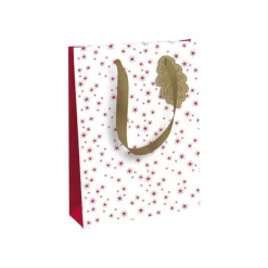 Clairefontaine - Sac cadeau - 26,5 cm x 14 cm x 33 cm - pomme d'amour blanc/rouge