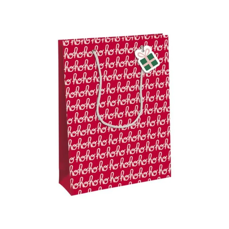 Clairefontaine - Sac cadeau - ho ho ho rouge - 26,5 cm x 14 cm x 33 cm