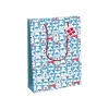 Clairefontaine - Sac cadeau - pingouins bleu - 26,5 cm x 14 cm x 33 cm