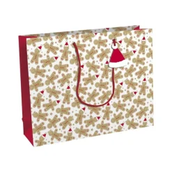 Clairefontaine - Sac cadeau kraft - pain d'épices blanc - 37,3 cm x 11,8 cm x 27,5 cm