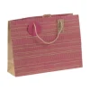 Clairefontaine - Sac cadeau kraft - néon rose fluo - 37,3 cm x 11,8 cm x 27,5 cm