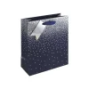 Clairefontaine - Sac cadeau - pluies d'étoiles bleu - 21,5 cm x 10,2 cm x 25,3 cm