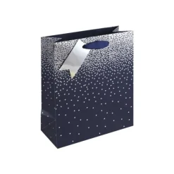 Clairefontaine - Sac cadeau - pluies d'étoiles bleu - 21,5 cm x 10,2 cm x 25,3 cm