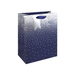 Clairefontaine - Sac cadeau - pluies d'étoiles bleu - 26,5 cm x 14 cm x 33 cm