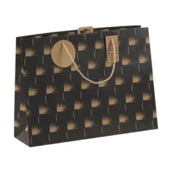 Clairefontaine - Sac cadeau kraft - essentiel noir - 37,3 cm x 11,8 cm x 27,5 cm