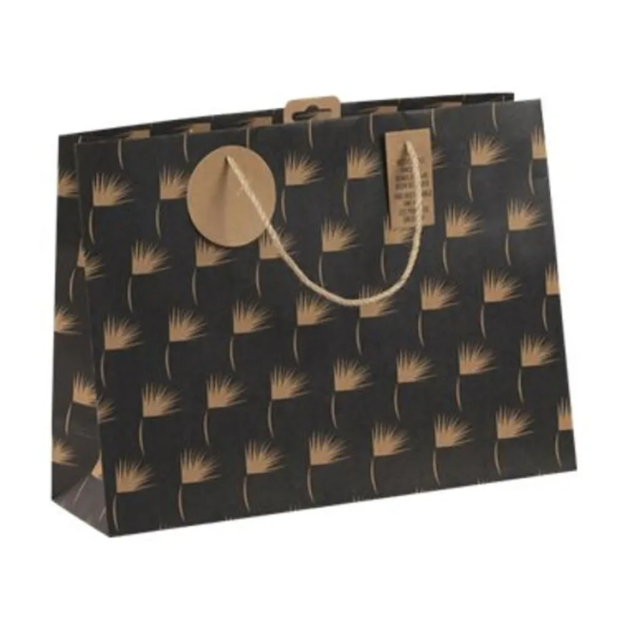 Clairefontaine - Sac cadeau kraft - essentiel noir - 37,3 cm x 11,8 cm x 27,5 cm