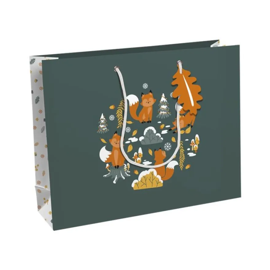 Clairefontaine - Sac cadeau - fox multicolore - 37,3 cm x 11,8 cm x 27,5 cm