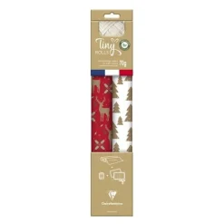Clairefontaine - Set d'emballage cadeaux rouge/blanc - Tiny Rolls
