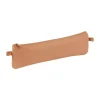 Clairefontaine - Trousse plate - cuir naturel
