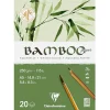 Clairefontaine Bamboo - Bloc encollé aquarelle - 20 feuilles - A5 - 250 gr