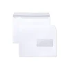 Clairefontaine Clairalfa - 250 Enveloppes C5 162 x 229 mm - 90 gr - fenêtre 45x100 mm - blanc - bande adhésive