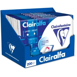Clairefontaine CLAIRALFA - Papier ultra blanc - A4 (210 x 297 mm) - 80 g/m² - Ramette de 200 feuilles - étui spécial