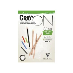 Clairefontaine Cray'On - Bloc papier à dessin - A4 - 30 feuilles