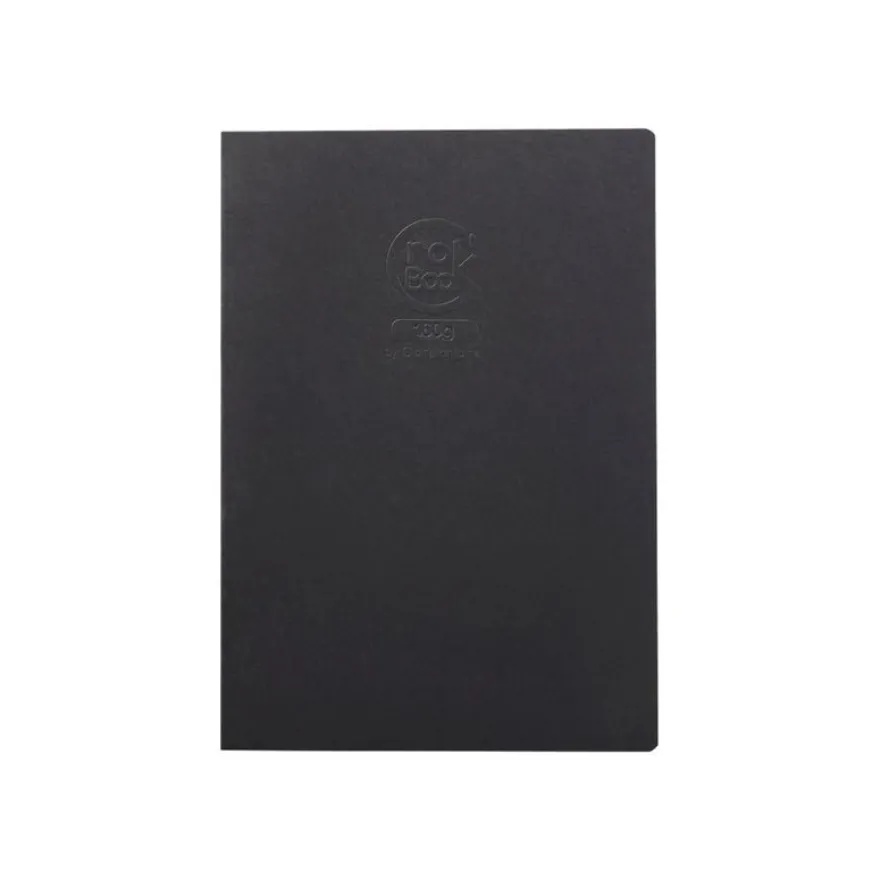 Clairefontaine Crok'Book - Carnet de dessin noir - A4 (21x29,7cm) - 40 pages - 160 gr