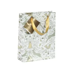 Clairefontaine Dans les bois - Sac cadeau medium - 17 cm x 6 cm x 22 cm - vert
