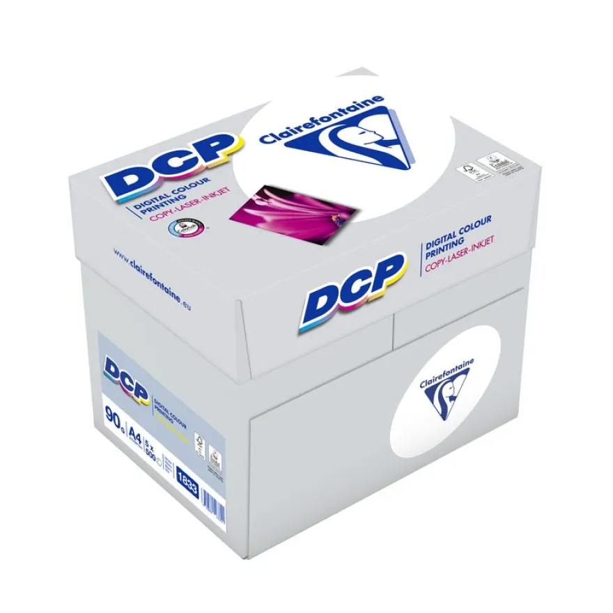 Clairefontaine DCP - Papier ultra blanc - A4 (210 x 297 mm) - 90 g/m² - 2500 feuilles (carton de 5 ramettes)