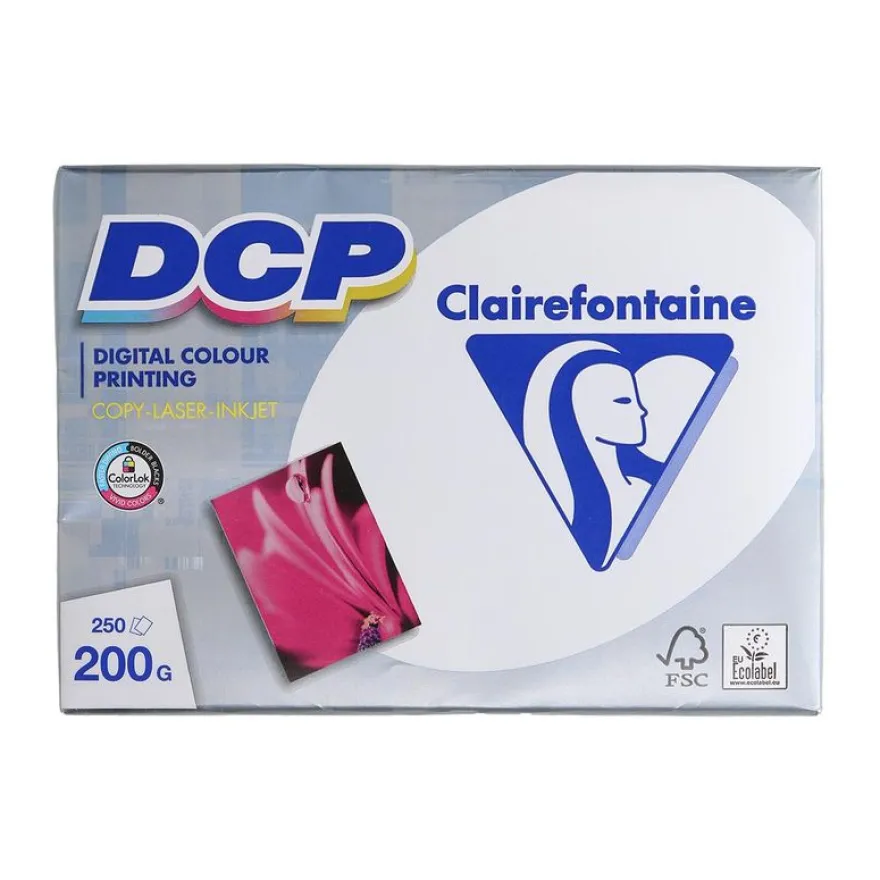 Clairefontaine DCP - Papier ultra blanc - A3 (297 x 420 mm) - 200 g/m² - Ramette de 250 feuilles