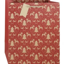 Clairefontaine Eurowrap - Sac cadeau - 26,5 cm x 14 cm x 33 cm - dalécarlie rouge