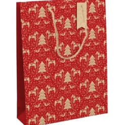 Clairefontaine Eurowrap - Sac cadeau - 26,5 cm x 14 cm x 33 cm - dalécarlie rouge
