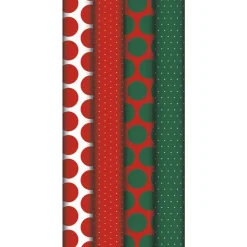 Clairefontaine Excellia - Papier cadeau - 70 cm x 5 m - 80 g/m² - différents modèles à pois rouge et vert