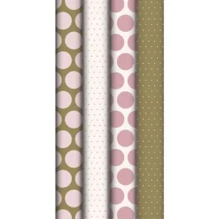 Clairefontaine Excellia - Papier cadeau - 70 cm x 2 m - 80 g/m² - différents modèles à pois rose et or