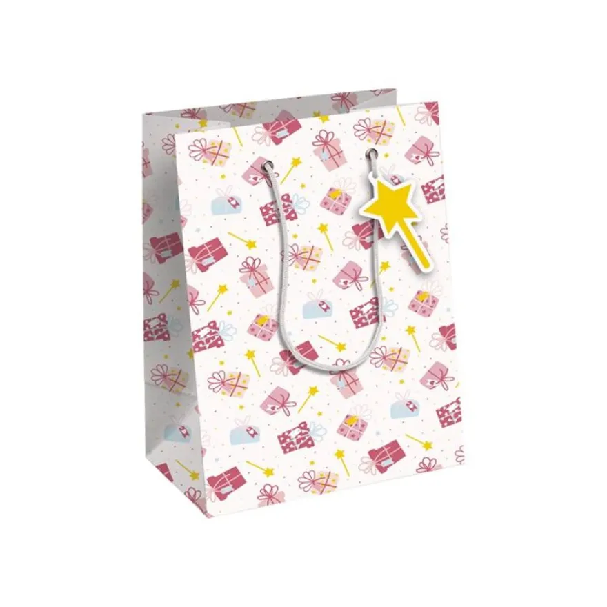Clairefontaine Excellia - Sac cadeau Magie - 21,5 x 10,2 x 25,3 cm - rose