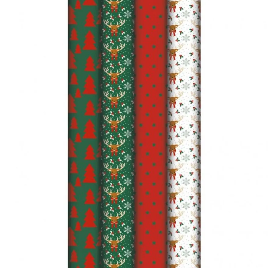 Clairefontaine Excellia Christmas - Papier cadeau - 70 cm x 2 m - flocons - différents modèles disponibles