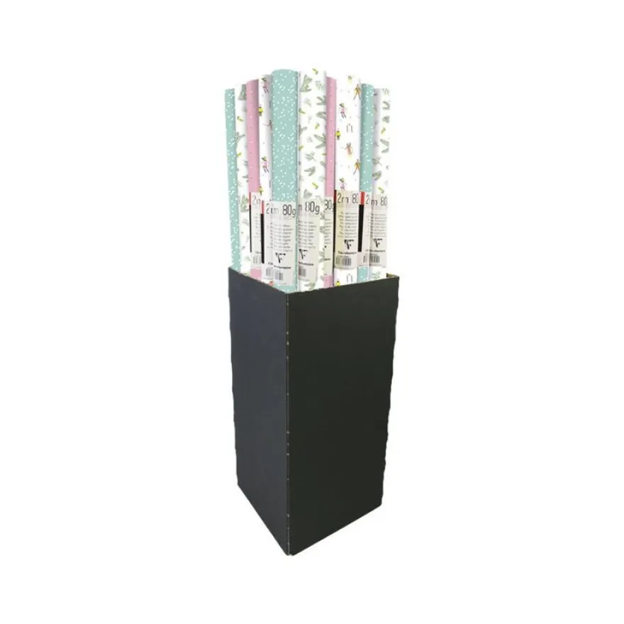 Clairefontaine Excellia Neige - Papier cadeau - 70 cm x 2 m - disponible dans différents modèles - 80 g/m²