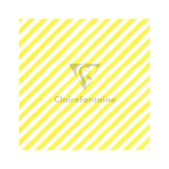 Clairefontaine Excellia Tiny Rolls - Papier cadeau rayures jaune - 35 cm x 5 m - 80 g/m²