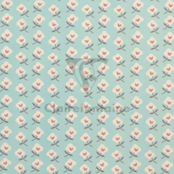 Clairefontaine Excellia Tiny Rolls - Papier cadeau - 35 cm x 5 m - 80 g/m² - fleurs et fond bleu
